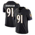 Kooe B.Ravens #91 Trey Hendrickson Player Black Vapor Untouchable Limited Home Stitched Jerseys