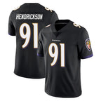 Kooe B.Ravens #91 Trey Hendrickson Player Black Vapor Untouchable Limited Home Stitched Jerseys