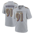 Kooe B.Ravens #91 Trey Hendrickson Player Gray Replica Game Stitched Jerseys