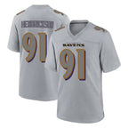 Kooe B.Ravens #91 Trey Hendrickson Player Gray Replica Game Stitched Jerseys