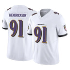 Kooe B.Ravens #91 Trey Hendrickson Player White Vapor F.U.S.E. Limited Stitched Jerseys