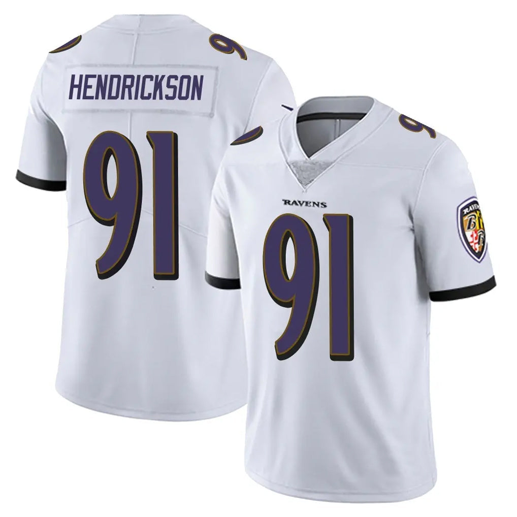 Kooe B.Ravens #91 Trey Hendrickson Player White Vapor Untouchable Game Stitched Jerseys