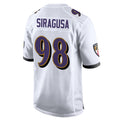 Kooe B.Ravens #98 Tony Siragusa Player White Alternate Home Game Stitched Jerseys