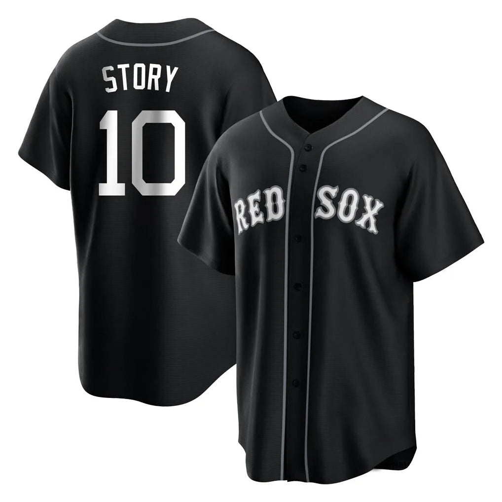 Kooe B.Red Sox #10 Trevor Story Player Black Home Game Stitched Jerseys