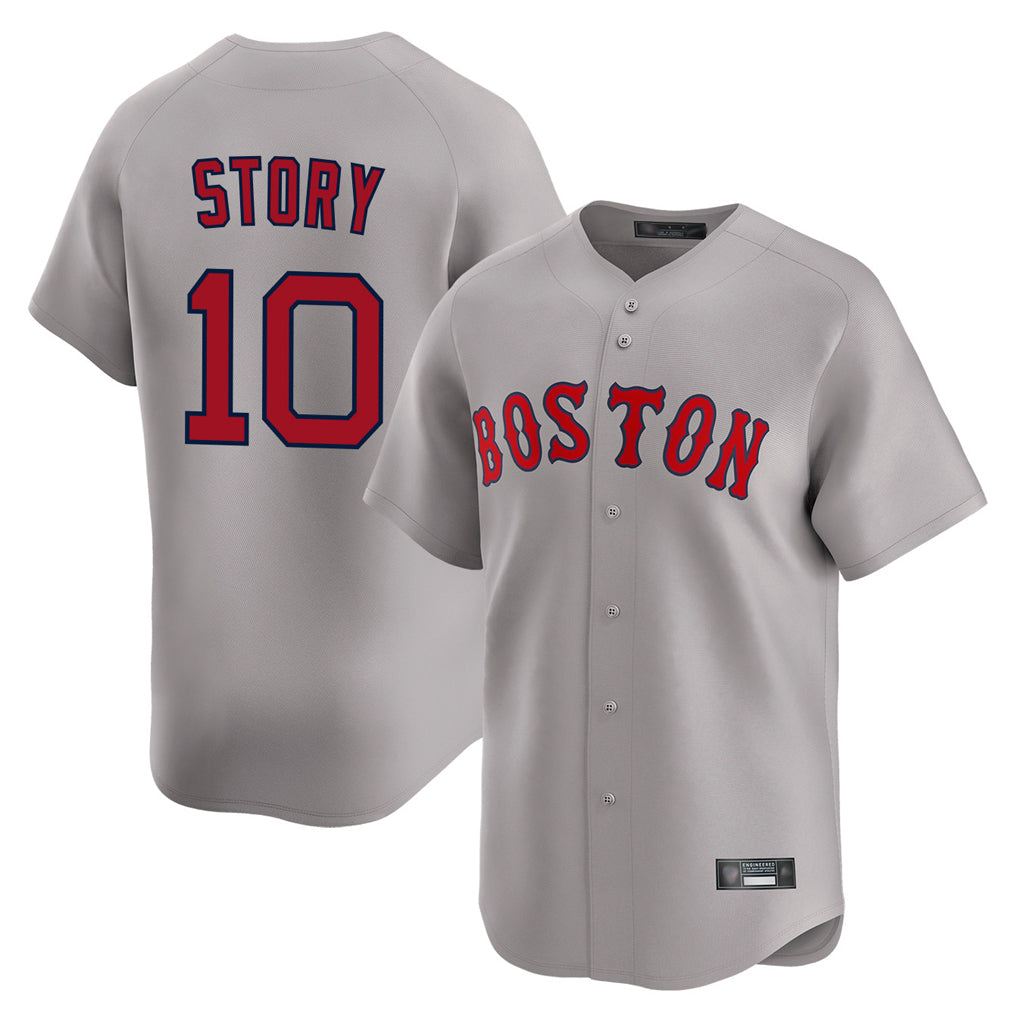 Kooe B.Red Sox #10 Trevor Story Player Gray Road Limited Home Game Stitched Jerseys
