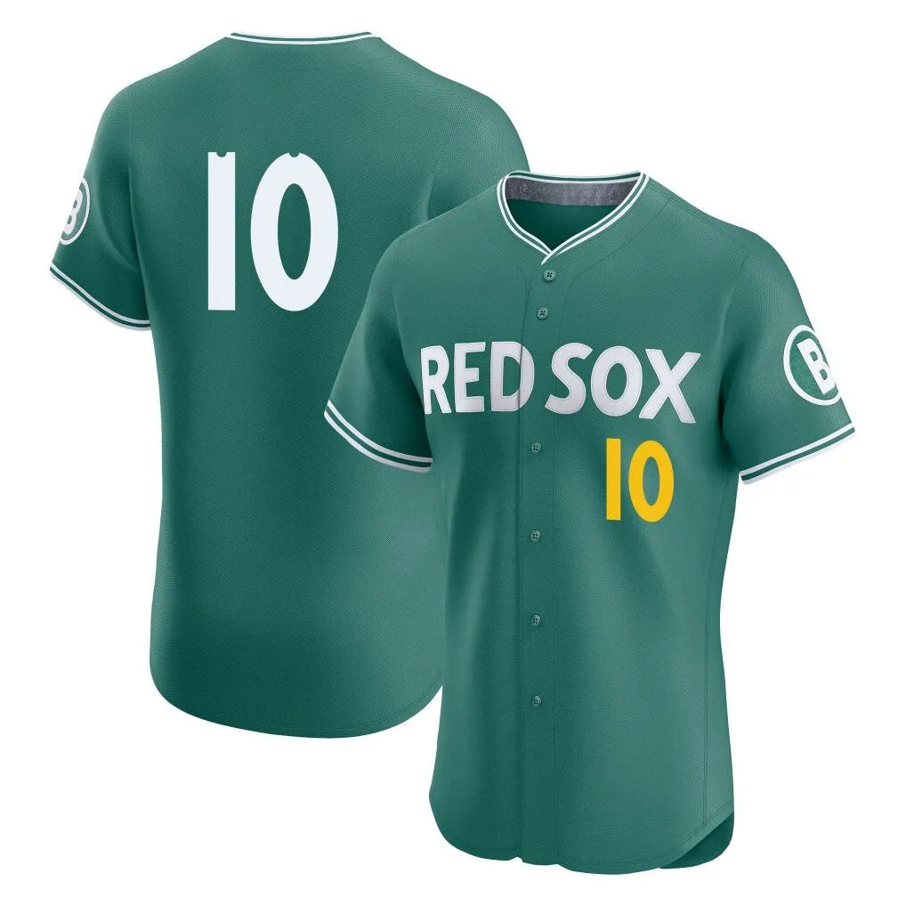 Kooe B.Red Sox #10 Trevor Story Player Green City Connect Limited Elite Home Game Stitched Jerseys
