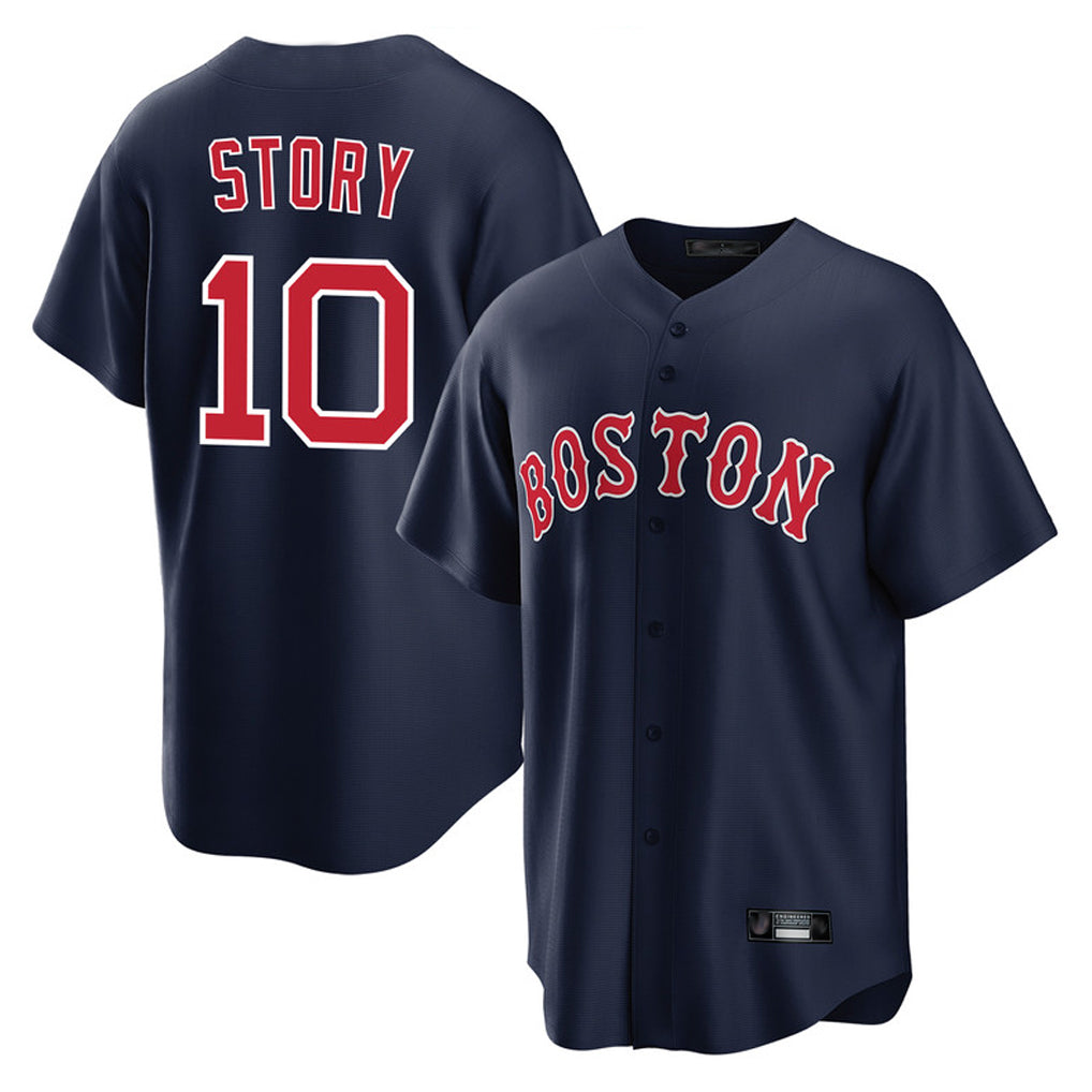 Kooe B.Red Sox #10 Trevor Story Player Navy Home Game Stitched Jerseys