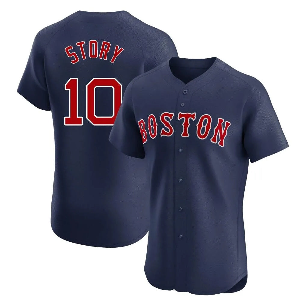 Kooe B.Red Sox #10 Trevor Story Player Navy Limited Elite Home Game Stitched Jerseys