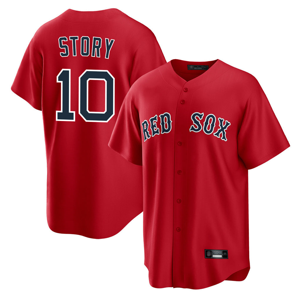 Kooe B.Red Sox #10 Trevor Story Player Red Home Game Stitched Jerseys