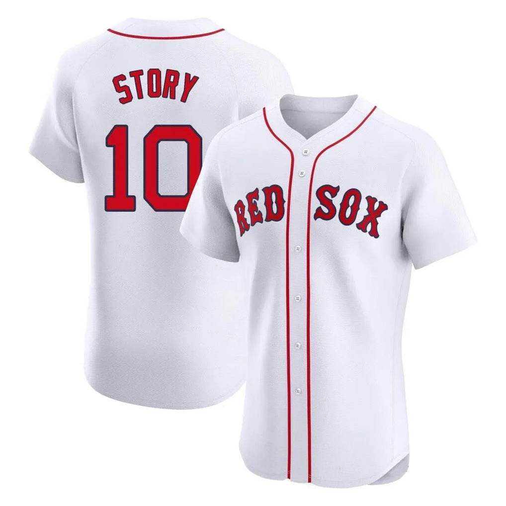 Kooe B.Red Sox #10 Trevor Story Player White Limited Elite Home Game Stitched Jerseys