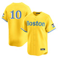 Kooe B.Red Sox #10 Trevor Story Player Yellow Limited Home Game Stitched Jerseys