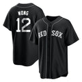 Kooe B.Red Sox #12 Connor Wong Player Black Home Game Stitched Jerseys