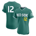 Kooe B.Red Sox #12 Connor Wong Player Green City Connect Limited Elite Home Game Stitched Jerseys