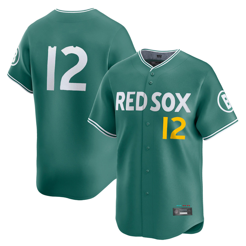 Kooe B.Red Sox #12 Connor Wong Player Green City Connect Limited Home Game Stitched Jerseys