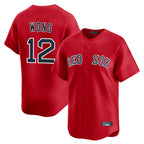 Kooe B.Red Sox #12 Connor Wong Player Red Limited Home Game Stitched Jerseys