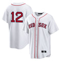 Kooe B.Red Sox #12 Connor Wong Player White Home Game Stitched Jerseys