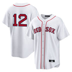 Kooe B.Red Sox #12 Connor Wong Player White Home Game Stitched Jerseys