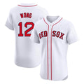 Kooe B.Red Sox #12 Connor Wong Player White Limited Elite Home Game Stitched Jerseys