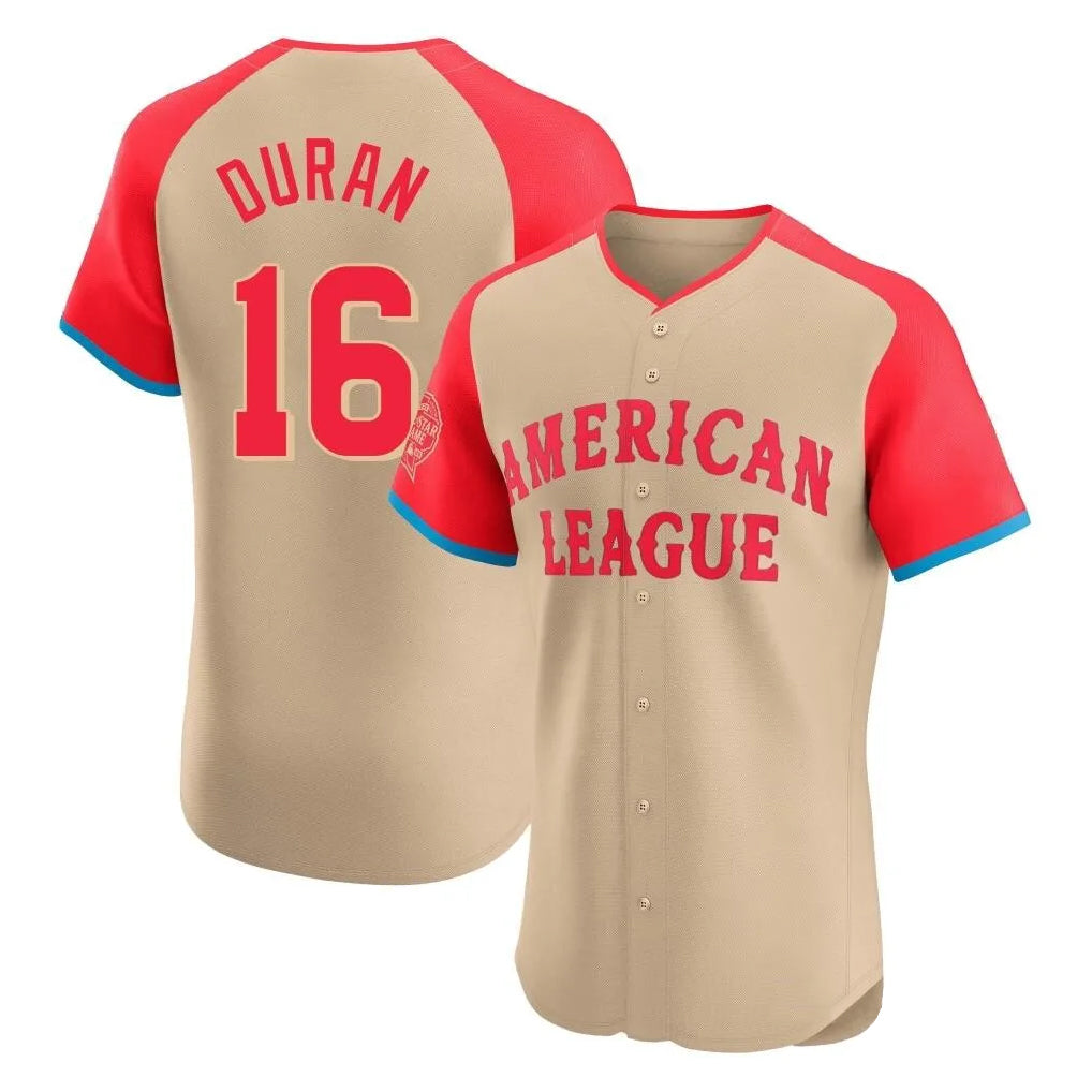 Kooe B.Red Sox #16 Jarren Duran Player Cream All-Star Short-Sleeved Limited Elite Home Game Stitched Jerseys