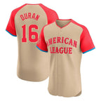 Kooe B.Red Sox #16 Jarren Duran Player Cream All-Star Short-Sleeved Limited Elite Home Game Stitched Jerseys