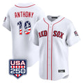 Kooe B.Red Sox #19 Roman Anthony Player White USA 250 Fourth of July Limited Home Game Stitched Jerseys