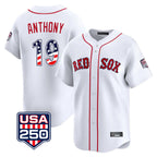 Kooe B.Red Sox #19 Roman Anthony Player White USA 250 Fourth of July Limited Home Game Stitched Jerseys