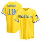 Kooe B.Red Sox #19 Roman Anthony Player Yellow Home Game Stitched Jerseys