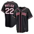 Kooe B.Red Sox #22 Garrett Whitlock Player Black Out Home Game Stitched Jerseys