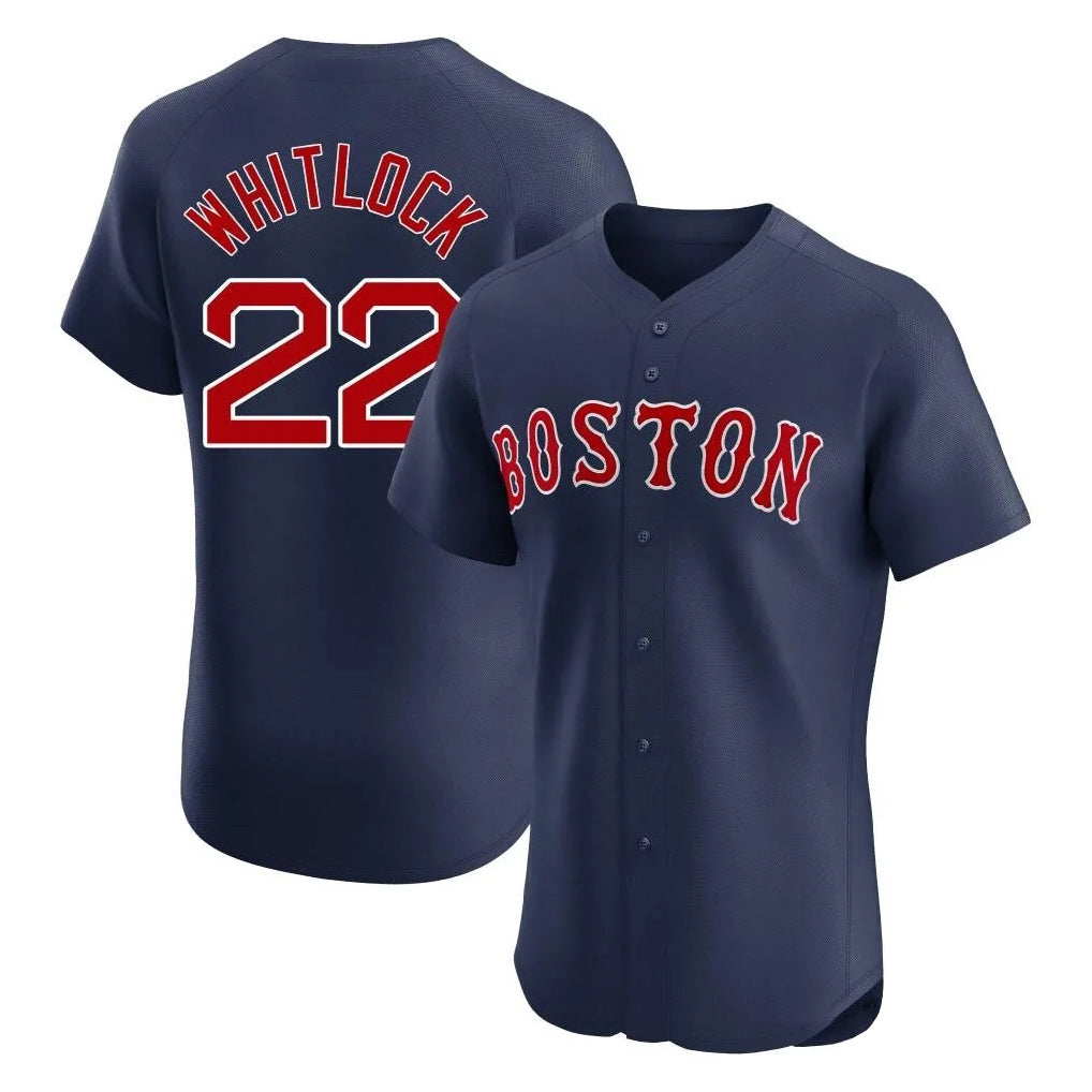 Kooe B.Red Sox #22 Garrett Whitlock Player Navy Limited Elite Home Game Stitched Jerseys
