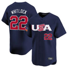 Kooe B.Red Sox #22 Garrett Whitlock Player Navy USA World Classic Home Game Stitched Jerseys