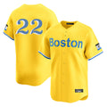 Kooe B.Red Sox #22 Garrett Whitlock Player Yellow Limited Home Game Stitched Jerseys