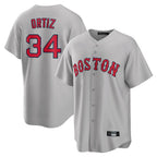 Kooe B.Red Sox #34 David Ortiz Player Gray Road Home Game Stitched Jerseys