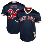 Kooe B.Red Sox #34 David Ortiz Player Navy Cooperstown Collection Mesh T-shirt Home Stitched Jerseys