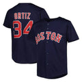 Kooe B.Red Sox #34 David Ortiz Player Navy Mitchell & Ness Cooperstown Collection Mesh Home Stitched Jerseys