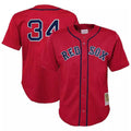 Kooe B.Red Sox #34 David Ortiz Player Red Mitchell & Ness Cooperstown Collection Mesh Home Stitched Jerseys