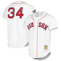Kooe B.Red Sox #34 David Ortiz Player White Mitchell & Ness Cooperstown Collection Mesh Home Stitched Jerseys