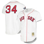 Kooe B.Red Sox #34 David Ortiz Player White Mitchell & Ness Cooperstown Collection Mesh Home Stitched Jerseys
