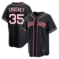 Kooe B.Red Sox #35 Garrett Crochet Player Black Out Home Game Stitched Jerseys