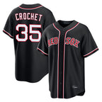 Kooe B.Red Sox #35 Garrett Crochet Player Black Out Home Game Stitched Jerseys