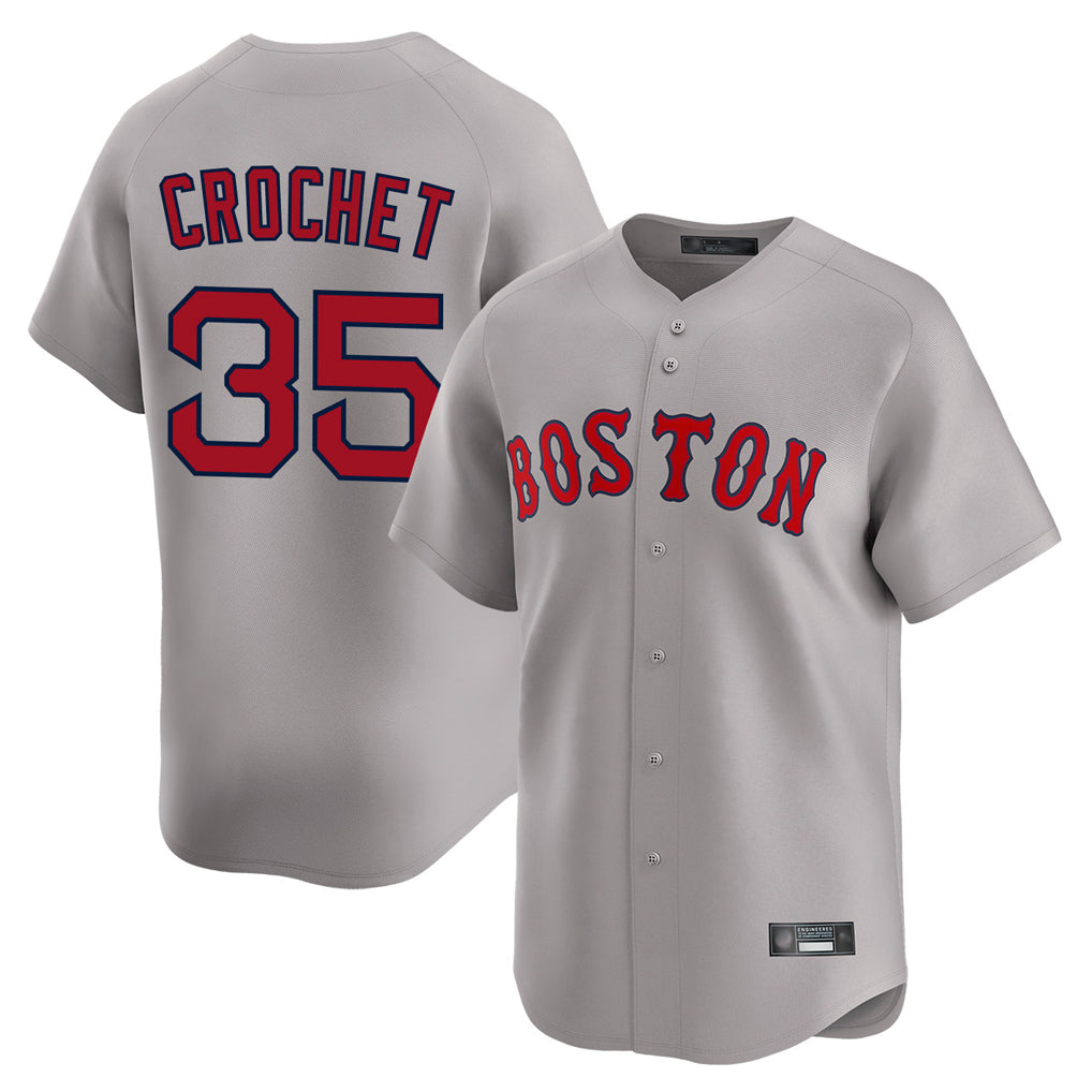 Kooe B.Red Sox #35 Garrett Crochet Player Gray Road Limited Home Game Stitched Jerseys
