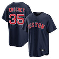 Kooe B.Red Sox #35 Garrett Crochet Player Navy Home Game Stitched Jerseys