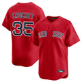 Kooe B.Red Sox #35 Garrett Crochet Player Red Limited Home Game Stitched Jerseys