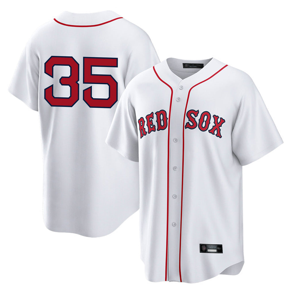 Kooe B.Red Sox #35 Garrett Crochet Player White Home Game Stitched Jerseys