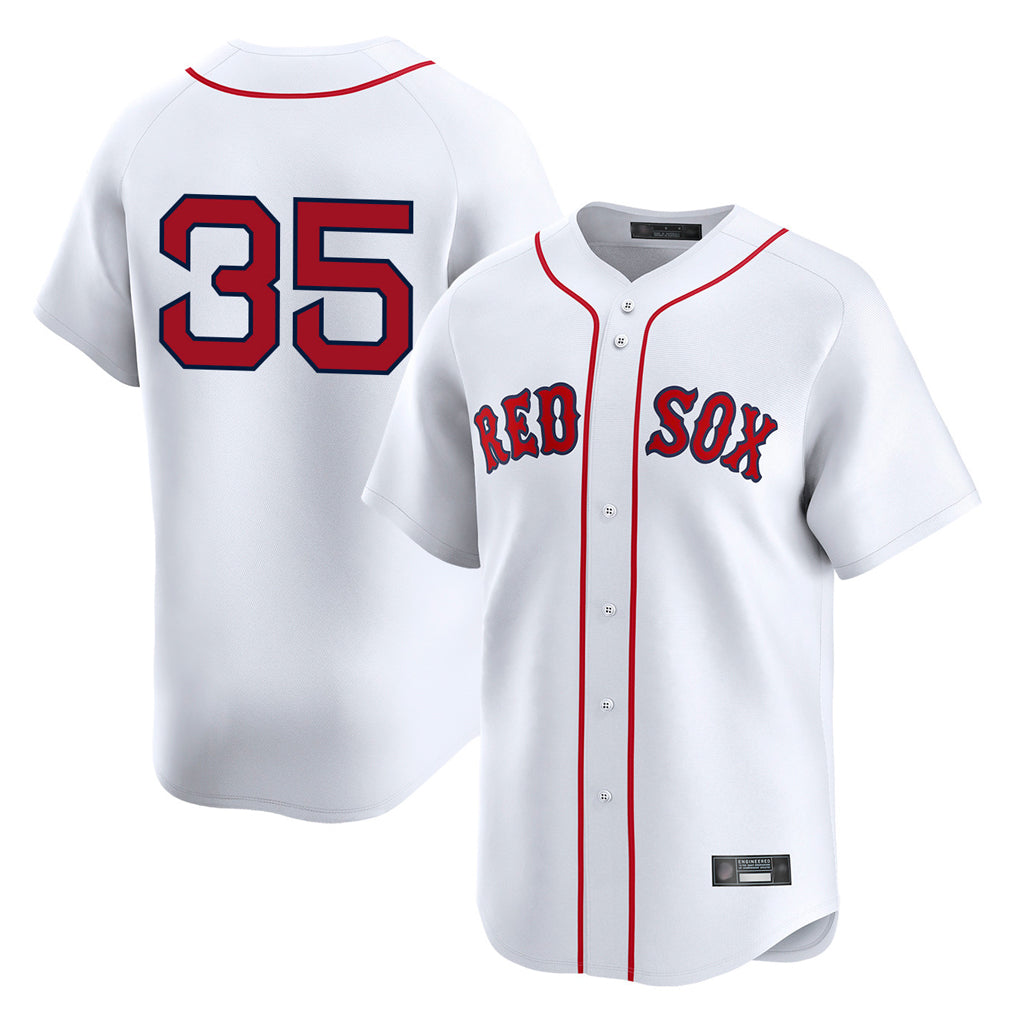 Kooe B.Red Sox #35 Garrett Crochet Player White Limited Home Game Stitched Jerseys