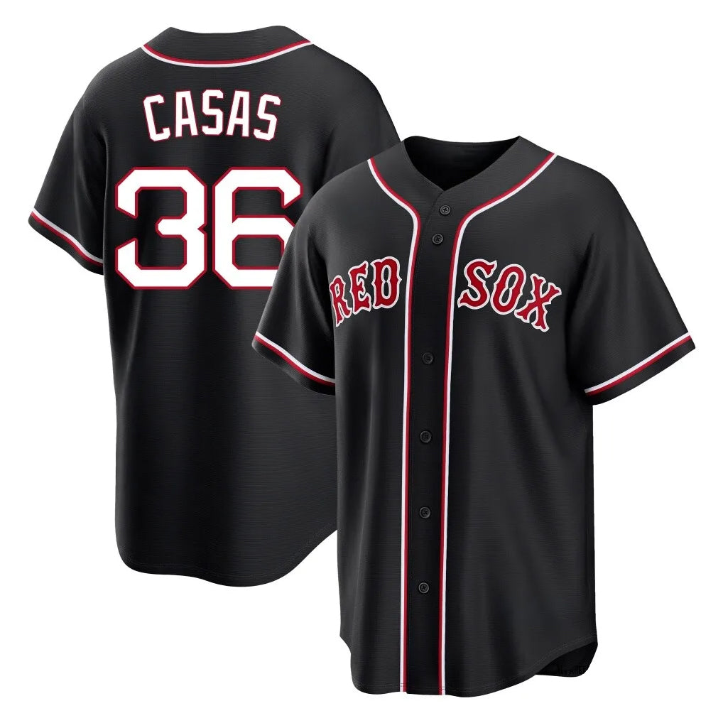 Kooe B.Red Sox #36 Triston Casas Player Black Out Home Game Stitched Jerseys