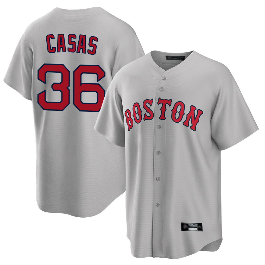 Kooe B.Red Sox #36 Triston Casas Player Gray Road Home Game Stitched Jersey