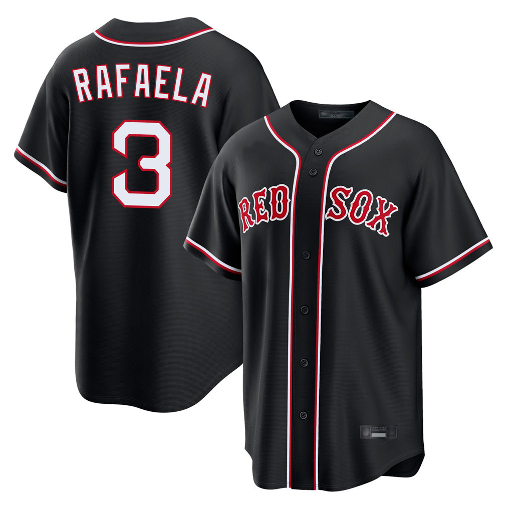 Kooe B.Red Sox #3 Ceddanne Rafaela Player Black Out Home Game Stitched Jerseys