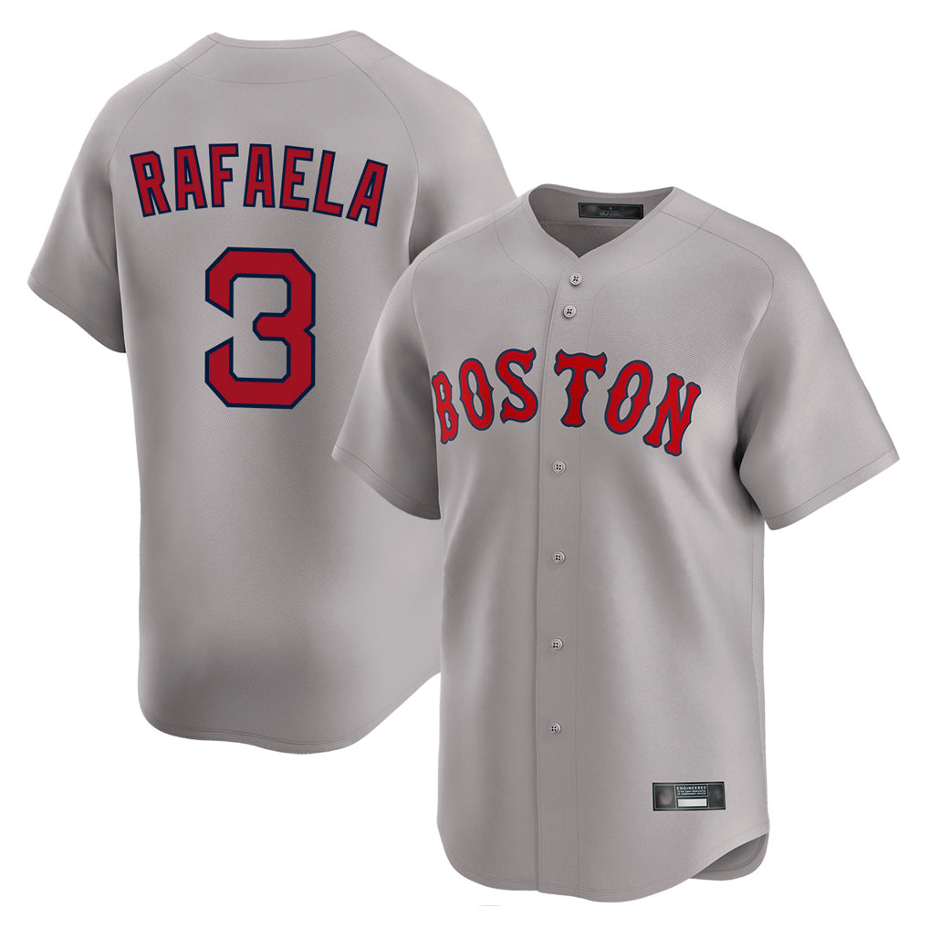 Kooe B.Red Sox #3 Ceddanne Rafaela Player Gray Road Limited Home Game Stitched Jersey