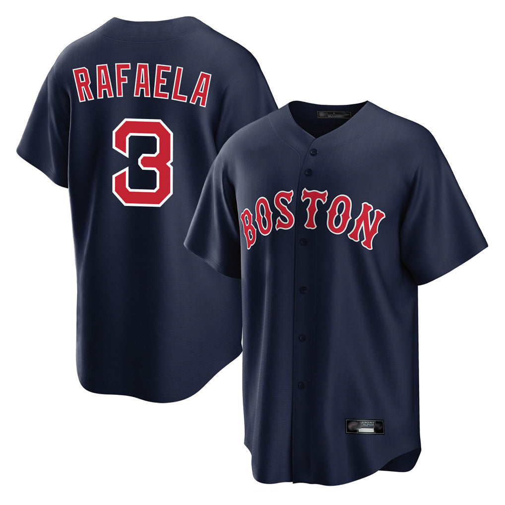 Kooe B.Red Sox #3 Ceddanne Rafaela Player Navy Home Game Stitched Jersey