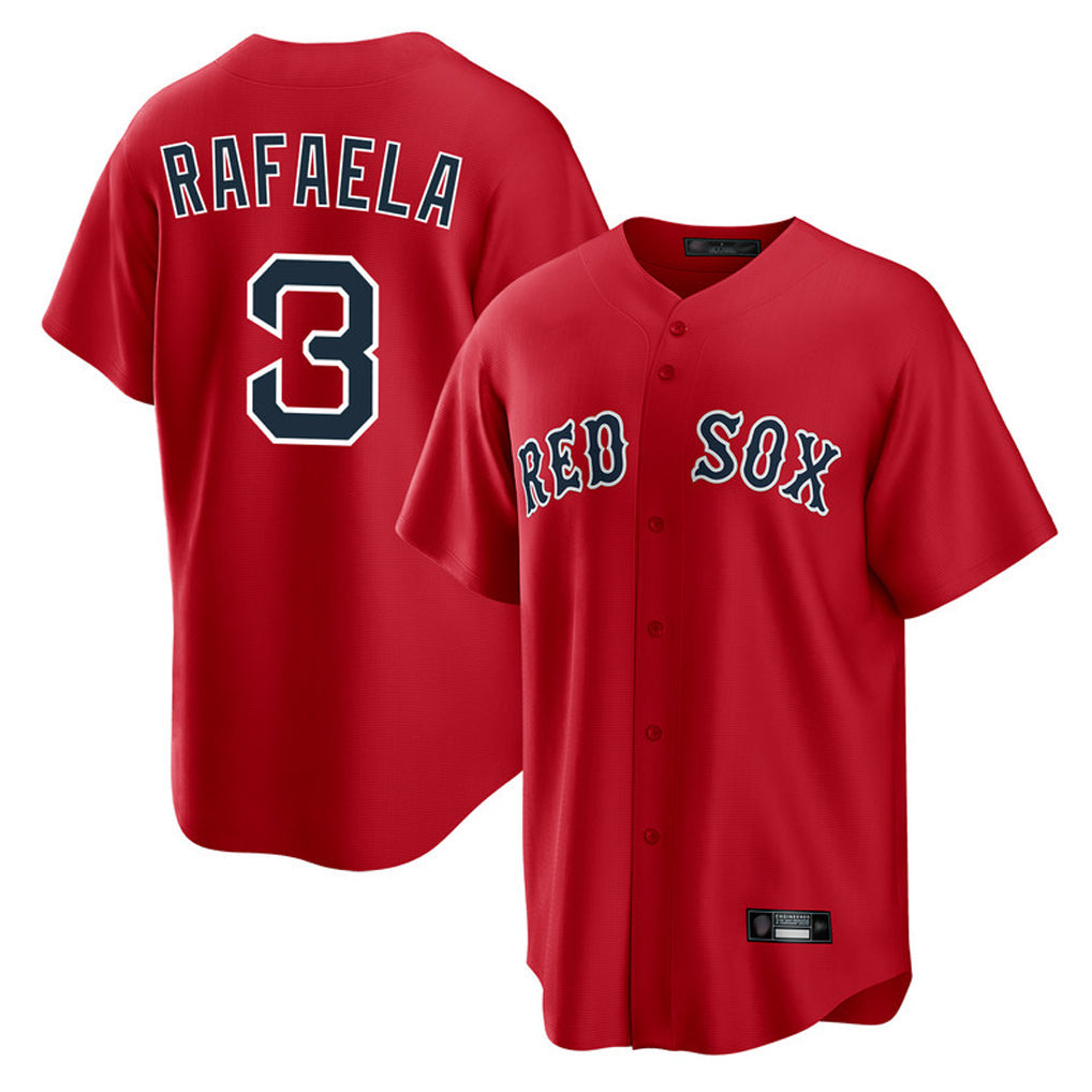 Kooe B.Red Sox #3 Ceddanne Rafaela Player Red Home Game Stitched Jersey